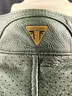 Triumph Braddan Air Race Green Leather Motorcycle Jacket, Size: XL, Model: MLES2337