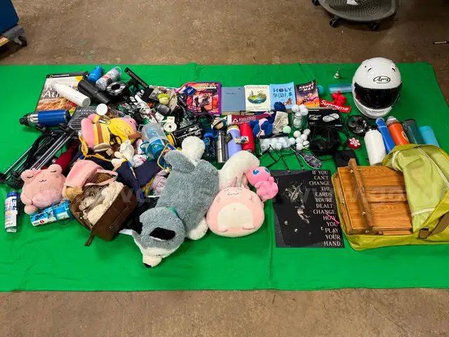 Plastic Tub of Misc. Lost &#x26; Found Items