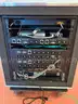 Wilson Case Sound System Box with Misc. Audio Equipment, Raritan Screen/Keyboard, Cords and Accessories (Unable To Test)