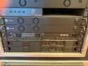 Wilson Case Sound System Box with Misc. Audio Equipment, Raritan Screen/Keyboard, Cords and Accessories (Unable To Test)