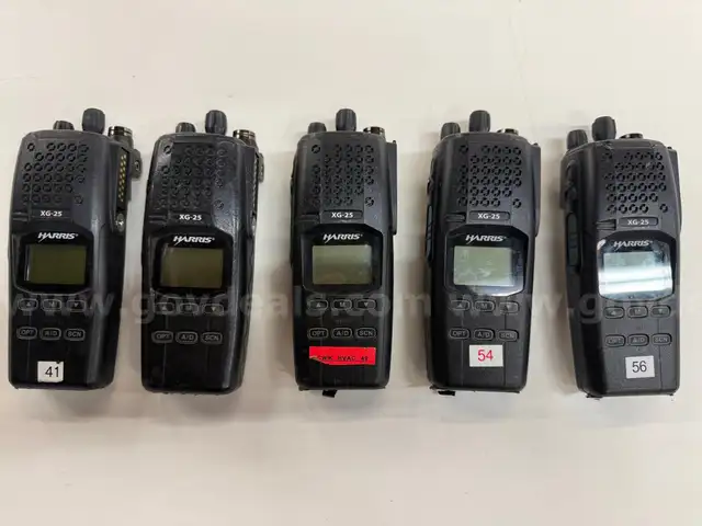 5 - Harris XG-25 Handheld Radios, Models: DPXG-PB78B without Batteries (Unable To Test)
