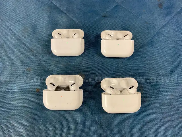 4 - Apple AirPods Pro Gen 1 with MagSafe Charging Cases, Models: A2190 (All Power On)