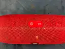 2 - JBL Bluetooth Wireless Portable Speakers, Models: Charge5 and Charge3 (Both Power On)