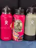 11 - Water Bottles: 7 - Hydro Flask and 4 - Yeti