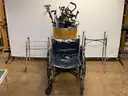 Lot of Canes, Crutches, Walkers and Wheelchair