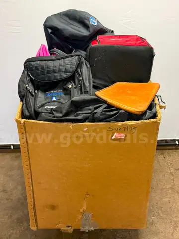 Large Box of Backpacks and Bags
