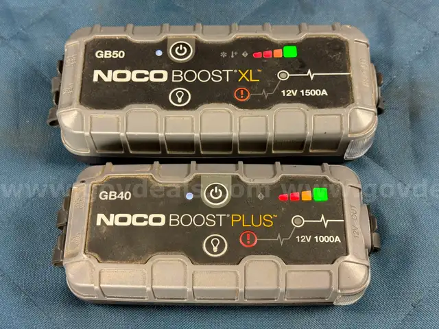 2 - Noco Portable Jump Starters without Cables (Both Power On)