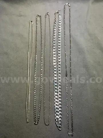 5 - Sterling Silver Necklaces, 109.84 Grams Total Weight