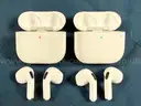 2 - Apple AirPods Gen 4 with Wireless Charging Cases, Model: A3058 (Both Power On)