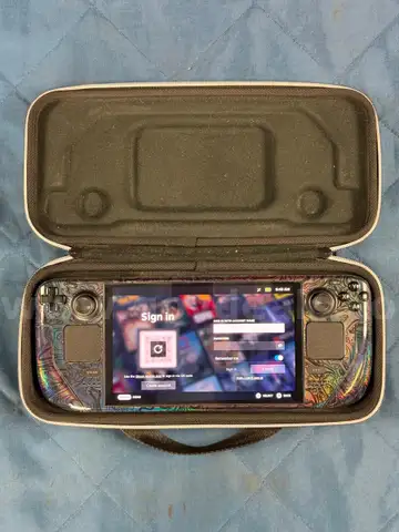 Valve Steam Deck Portable Gaming Console, Model: 1030 With Case (Powers On)