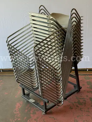 14 - American Seating Acton Stacker Stackable Chairs with Cart