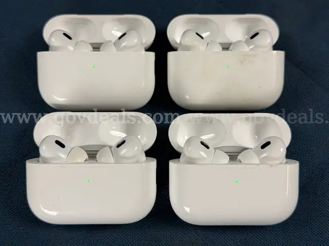 4 - Apple AirPods Pro Gen 2 with MagSafe Charging Cases (USB-C) Model: A2968 (All Power On)