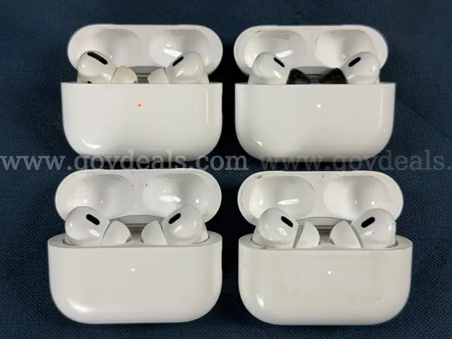 4 - Apple AirPods Pro Gen 2 with MagSafe Charging Cases (USB-C) Model: A2968 (All Power On)
