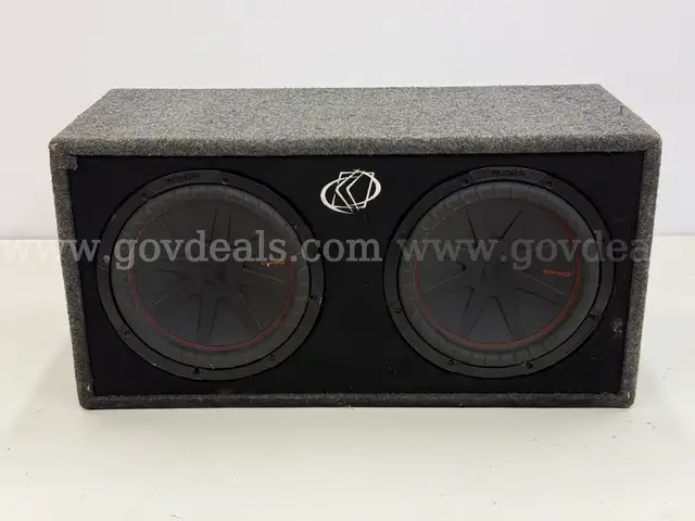 2 - 12&#x22; Kicker CompR Subwoofers in Kicker Box with Planet Audio Amplifier (Untested)