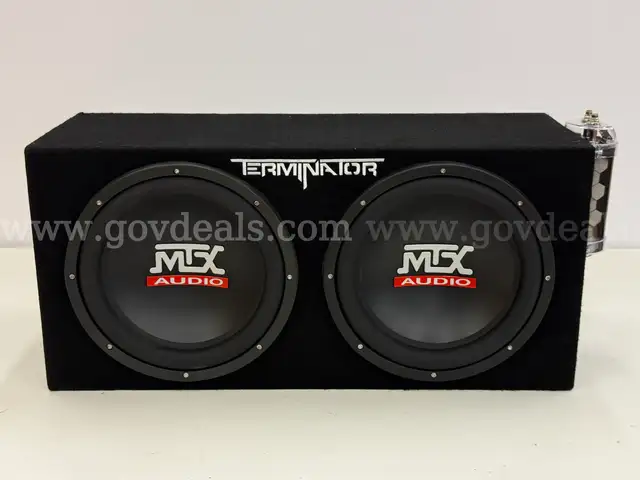 2 - 12&#x22; MTX Audio Subwoofers in MTX Audio Terminator Box with SoundBox Digital Capacitor (Untested)
