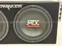 2 - 12&#x22; MTX Audio Subwoofers in MTX Audio Terminator Box with SoundBox Digital Capacitor (Untested)