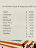 Lot of Retail Store &#x26; Restaurant Gift Cards, Total Value $145.78 (Balance Verified on 10-21-2025)