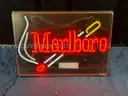 1990&#x27;s Marlboro Vintage Phillip Morris Everbrite Neon Light sign, Powers On