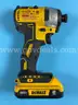 2 - DeWalt Power Tools, 3 - Batteries, 1 - Work Light, and Charger (All Power On)