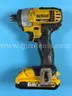 2 - DeWalt Power Tools, 3 - Batteries, 1 - Work Light, and Charger (All Power On)