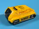 2 - DeWalt Power Tools, 3 - Batteries, 1 - Work Light, and Charger (All Power On)