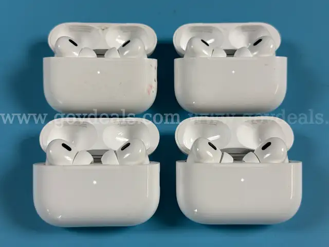 4 - Apple AirPods Pro Gen 2 with MagSafe Charging Cases (USB-C) Model: A2968 (All Power On)