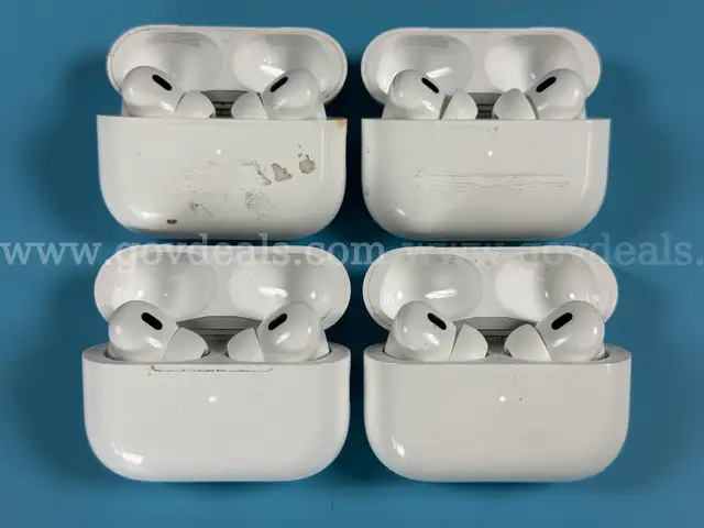 4 - Apple AirPods Pro Gen 2 with MagSafe Charging Cases (USB-C) Model: A2968 (All Power On)