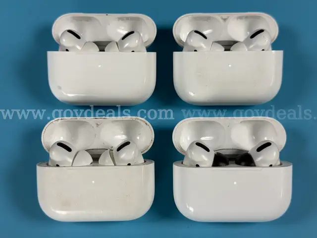 4 - Apple AirPods Pro Gen 1 with MagSafe Charging Cases, Models: A2190 (All Power On)
