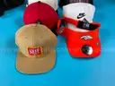 Reebok Duffle with 16 - Fashion Hats Labeled New Era, Otto, Ariat, Nike, Hurley, Mitchell & Ness and Neff