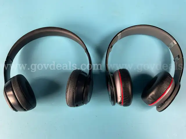 2 - Pairs of Beats Wireless On-Ear Headphones, Both Power On