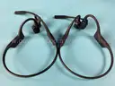2 - Shokz OpenComm 2 Bone Conduction Bluetooth Headphones with Noise-Canceling Microphone Model C110, Both Power On