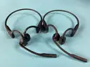 2 - Shokz OpenComm 2 Bone Conduction Bluetooth Headphones with Noise-Canceling Microphone Model C110, Both Power On
