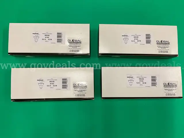 40 - Narva 6.6A 62W Airfield Halogen Lamps Model 58336 6142 in Boxes