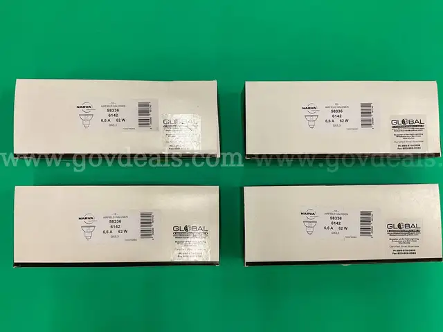 40 - Narva 6.6A 62W Airfield Halogen Lamps Model 58336 6142 in Boxes