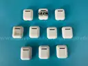 10 - Apple AirPods 1 with Lightning Charging Cases Model A1602, All Power On