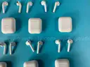 10 - Apple AirPods 1 with Lightning Charging Cases Model A1602, All Power On