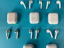 10 - Apple AirPods 1 with Lightning Charging Cases Model A1602, All Power On