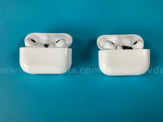 2 - Apple AirPods Pro 2 with MagSafe Charging Cases (USB-C) Model A2968, All Power On