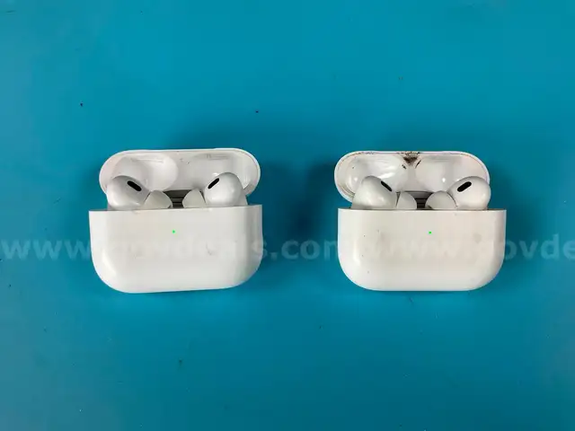 2 - Apple AirPods Pro 2 with MagSafe Charging Cases (USB-C) Model A2968, All Power On