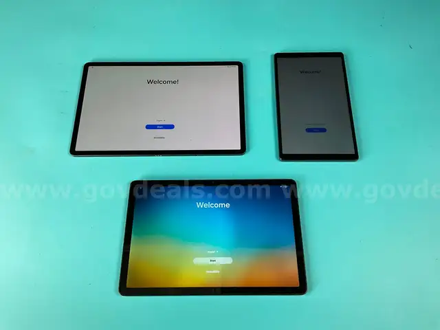 3 - Samsung Galaxy Tablets (User Locked) All Power On