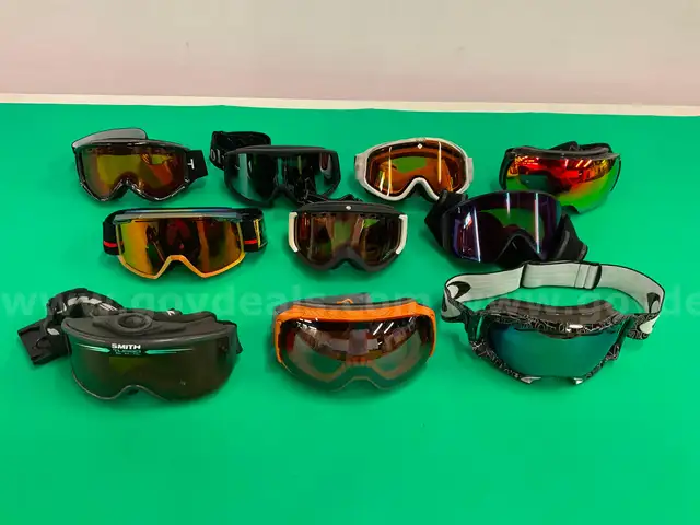10 - Misc. Ski Goggles from Smith, Anon. Spy, Ukoly, Vanrora, Bolle, Oakley, Wildhorn and Carrera