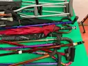 Lot of Misc. Umbrellas, Crutches and Canes