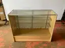 Walter W. Martin, LLC Wood and Glass Display Shelf, Dimensions 48&#x22; x 18&#x22; x 38&#x22;