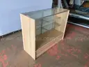 Walter W. Martin, LLC Wood and Glass Display Shelf, Dimensions 48&#x22; x 18&#x22; x 38&#x22;