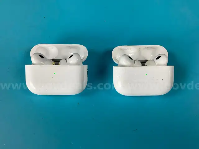 2 - Apple AirPods Pro 2 with MagSafe Charging Cases (USB-C) Model A2968, All Power On (1 - Scratched)