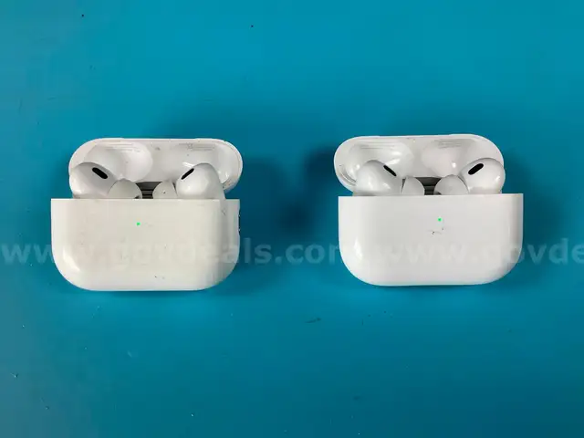 2 - Apple AirPods Pro 2 with MagSafe Charging Cases (USB-C) Model A2968, All Power On
