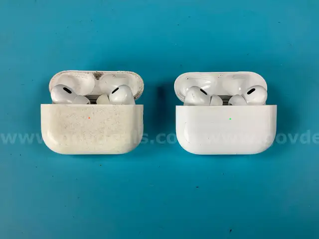 2 - Apple AirPods Pro 2 with MagSafe Charging Cases (USB-C) Model A2968, All Power On (1 - with Wear and Tear)