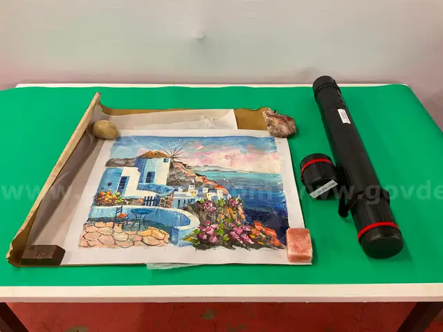 2 - Oil Paintings in Shipping Tube