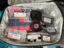 Lot of Audio Electronics, Wiring, Accessories and Tools in Kenneth Cole Suitcase