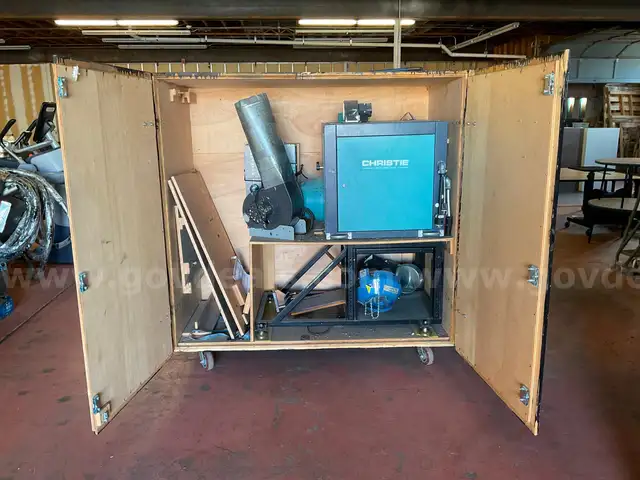 Christie Projection System in Custom Rolling Container